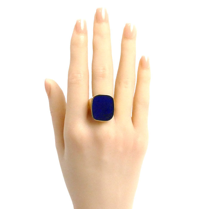GUCCI グッチ K18YG イエローゴールド ラピスラズリ リング・指輪 ラピスラズリ 18号 19.8g メンズ【中古】
