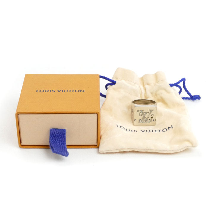 LOUIS VUITTON ルイ・ヴィトン メタル ラインストーン バーグスクエアード LVストラス リング・指輪 MP2690 OB0270 22号 メンズ【中古】