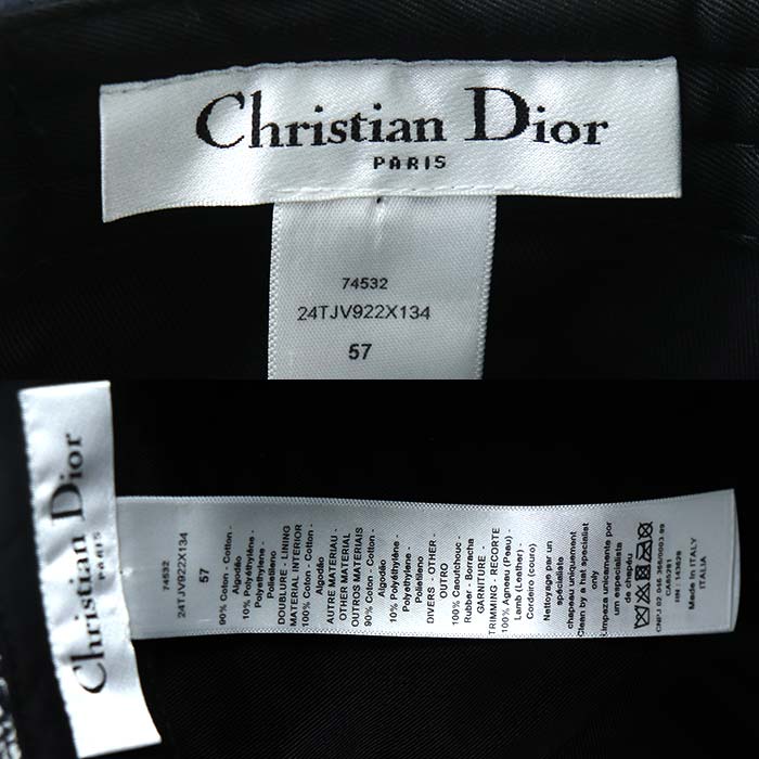 Christian Dior クリスチャンディオール D-PLAYER トワルド ジュイ キャップ ネイビー ホワイト 24TJV922X134
57 ユニセックス【中古】【美品】