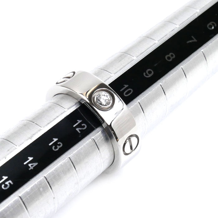 CARTIER カルティエ K18WG ホワイトゴールド ラブ ハーフダイヤ リング・指輪 B4032551 ダイヤモンド 11号 51 8.4g レディース【中古】【美品】