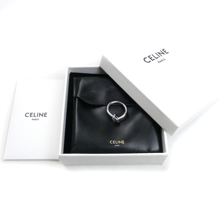CELINE セリーヌ 真鍮 ノット リング リング・指輪 46N636BRA.36SI 10号 50 ロジウムフィニッシュ ブラス レディース【中古】【美品】