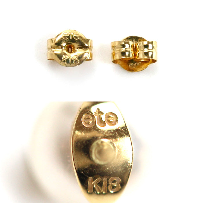 ete エテ K18YG イエローゴールド パール ピアス パール約5.5mm 0.8g レディース【中古】
