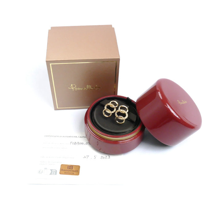 Pomellato ポメラート K18YG イエローゴールド ブレラ ブラウンダイヤ ピアス P0B9100-07000-DBR00-0 6.7g レディース【中古】【美品】
