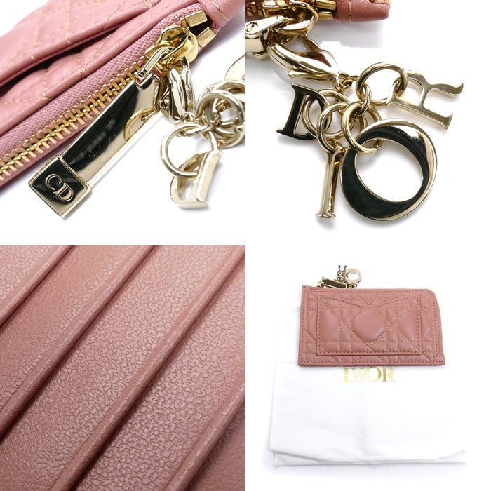 Christian Dior クリスチャンディオール レディディオール カナージュ コインケース ピンク S0965ONMJ レディース【中古】【美品】