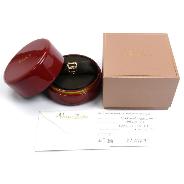 Pomellato ポメラート K18PG ピンクゴールド ブレラ ブラウンダイヤ リング・指輪 PAB9100_O7000_DBR00 ダイヤモンド 14号 55 6.7g レディース【中古】【美品】