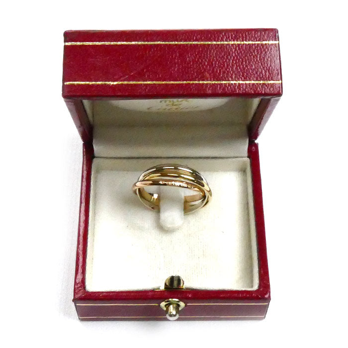 CARTIER カルティエ K18YG/PG/WG トリニティ リング・指輪 15号 55 3.8g レディース【中古】【美品】