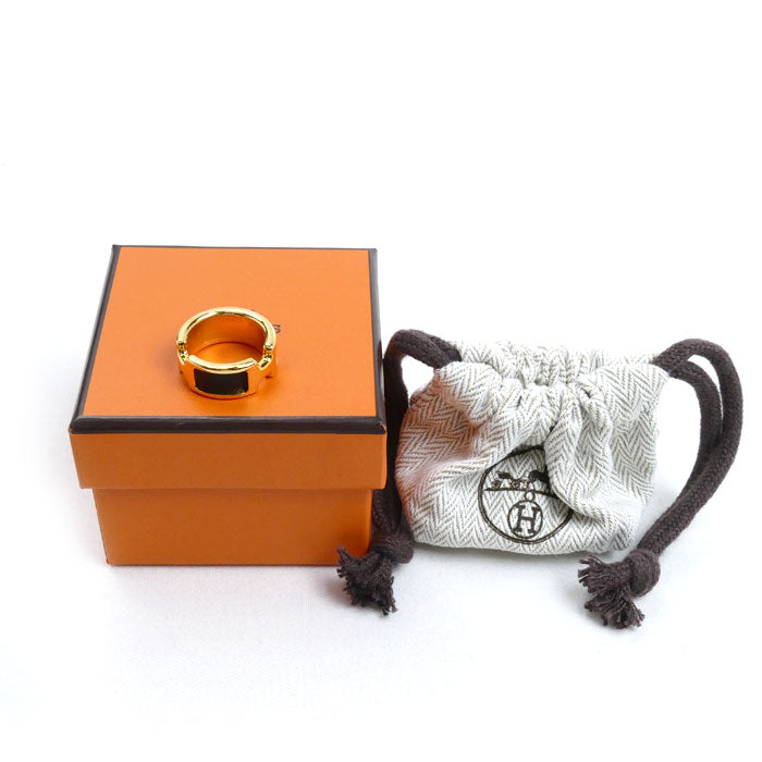 HERMES エルメス GP レザー オランプ リング・指輪 H500058FC89S 12号 レディース【中古】【美品】