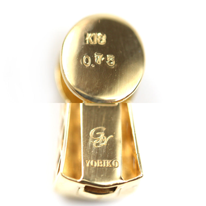 ゆきざき K18YG イエローゴールド ヨビコ ブラックダイヤ ペンダントトップ W50109.12.6.67 ブラックダイヤモンド0.75ct 9.5g ユニセックス【中古】