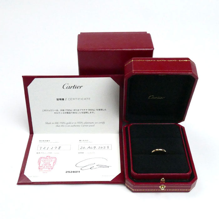 CARTIER カルティエ K18YG イエローゴールド 1837 ウェディング リング・指輪 B4002351 11号 51 2.1g レディース【中古】【美品】