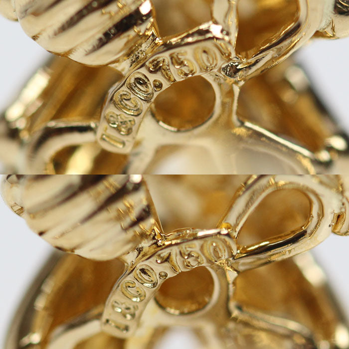 TIFFANY&Co. ティファニー K18YG イエローゴールド シグネチャー イヤリング 7.9g レディース【中古】【美品】