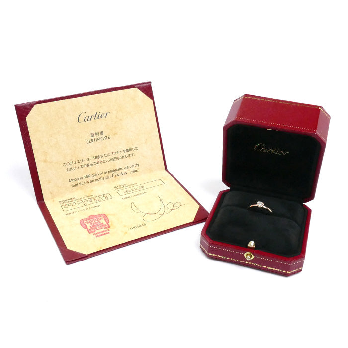 CARTIER カルティエ K18PG ピンクゴールド ディアマン レジェ ドゥ カルティエ ハート 1P ダイヤ リング・指輪 B4088050 10号 50 2.4g レディース【中古】【美品】