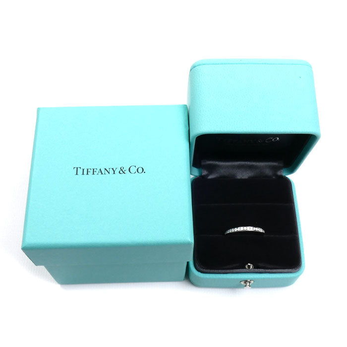 TIFFANY&Co. ティファニー Pt950プラチナ ハーフサークル チャネルセッティング リング・指輪 ダイヤモンド 12.5号 3.2g レディース【中古】