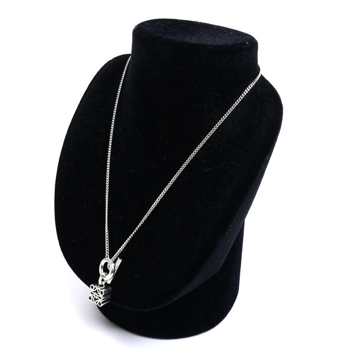 LOEWE ロエベ シルバー925 アナグラム ネックレス 0010770980 15.8g 42cm レディース【中古】