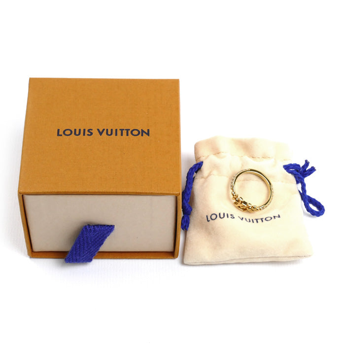 LOUIS VUITTON ルイ・ヴィトン GP ラインストーン ゴールド LVアイコニック リング・指輪 M1461M TE4263 13号 レディース【中古】