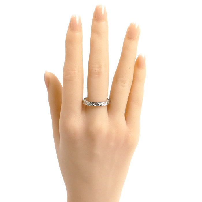 CHANEL シャネル Pt950プラチナ マトラッセ リング・指輪 23号 64 7.0g メンズ【中古】【美品】