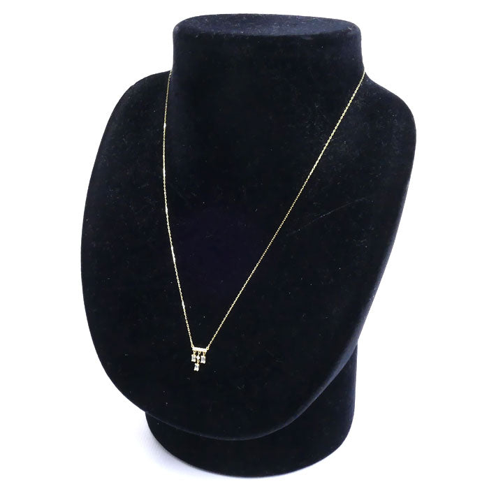 AHKAH アーカー K18YG イエローゴールド シャンデリアスウェイプチ ダイヤ ネックレス AK2060010100 ダイヤモンド0.13ct 1.0g 40cm レディース【中古】