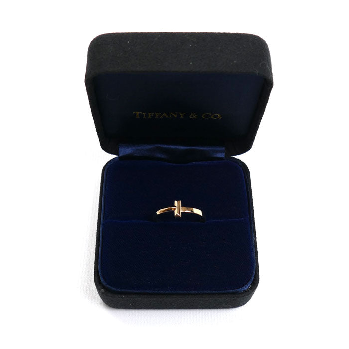 TIFFANY&Co. ティファニー K18PG ピンクゴールド Tワン ナロー リング・指輪 67797124 23号 4.8g メンズ【中古】【美品】