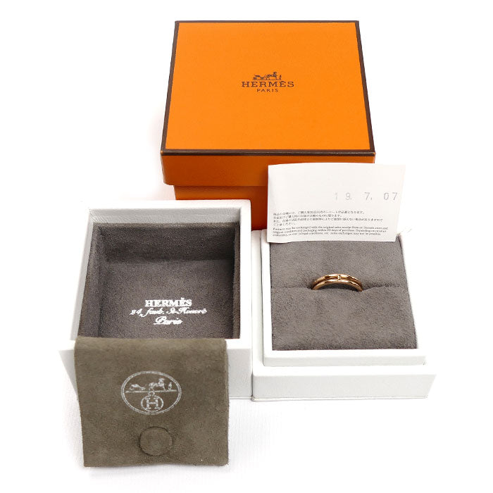 HERMES エルメス K18PG ピンクゴールド アリアンヌ リング・指輪 H119836B 12号 52 2.8g レディース【中古】【美品】