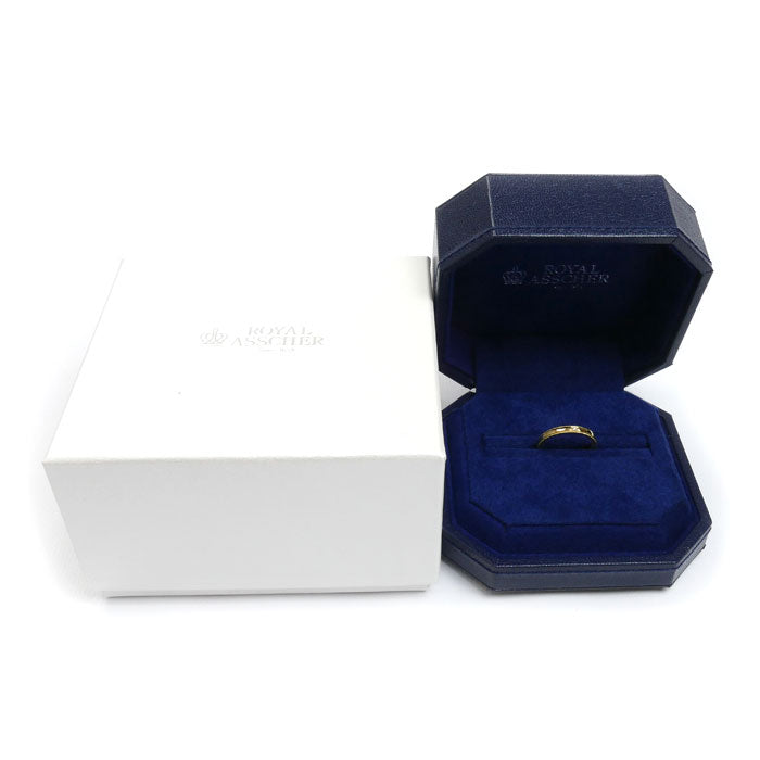 ROYAL ASSCHER ロイヤル・アッシャー K18YG イエローゴールド 1PD リング・指輪 ダイヤモンド 9号 3.2g レディース【中古】