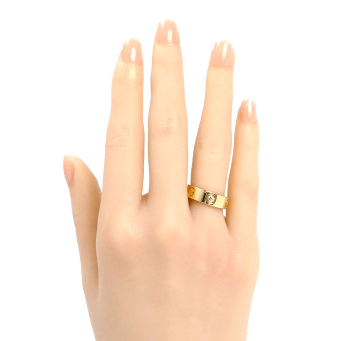 CARTIER カルティエ K18YG イエローゴールド ラブ ハーフ ダイヤ リング・指輪 B4032450 10号 50 7.8g レディース【中古】【美品】
