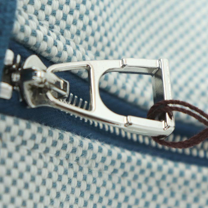 HERMES エルメス ブリッド ア ブラック GM カブリオル ポーチ ブルー グリペール ライトグレー H103587M 03 レディース【中古】【美品】