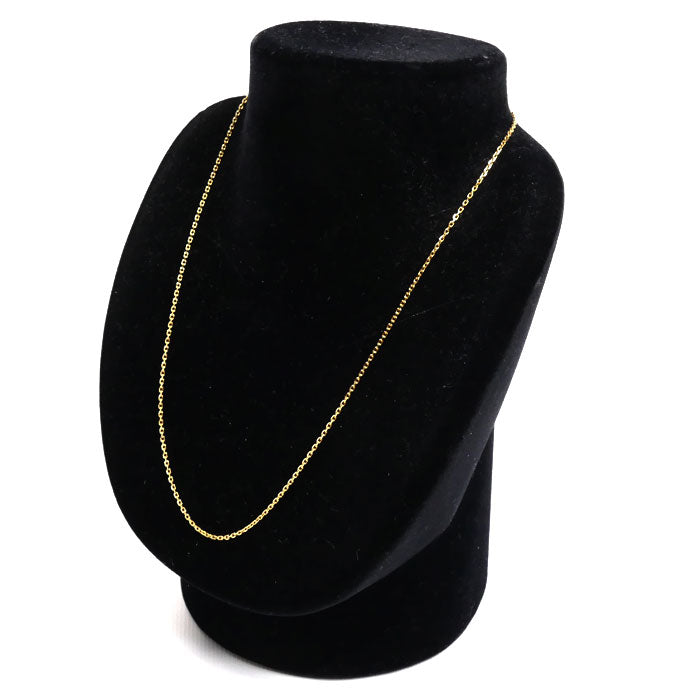 K18YG イエローゴールド ネックレス 小豆 3.7g ~45cm フリーチェーン レディース【中古】