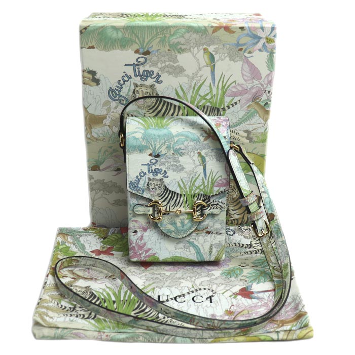 GUCCI グッチ タイガー ホースビット 1955 ショルダーバッグ マルチカラー 625615 アニマル レディース【中古】
