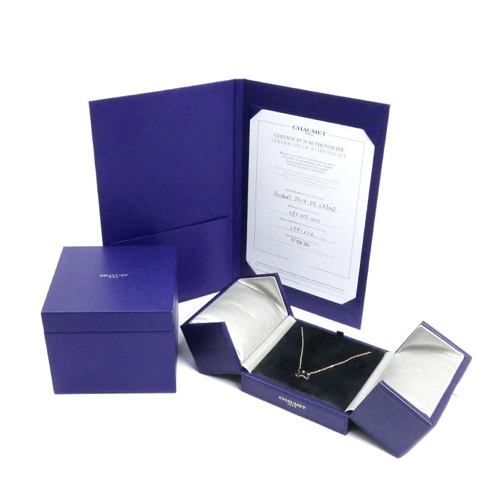 Chaumet ショーメ K18PG ピンクゴールド ジュ ドゥ リアン オニキス ネックレス 085107-000 オニキス ダイヤモンド 3.2g 38-40-41cm レディース【中古】【美品】
