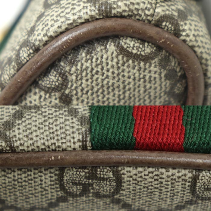 GUCCI グッチ GGスプリーム コインケース ベージュ/エボニー 625707 96IWG 8745 オフディア キーポーチ レディース【中古】【美品】