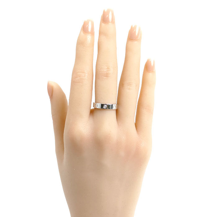 CARTIER カルティエ K18WG ホワイトゴールド ミニラブ 1P ダイヤ リング・指輪 B4050552 ダイヤモンド 12号 52 4.7g レディース【中古】【美品】