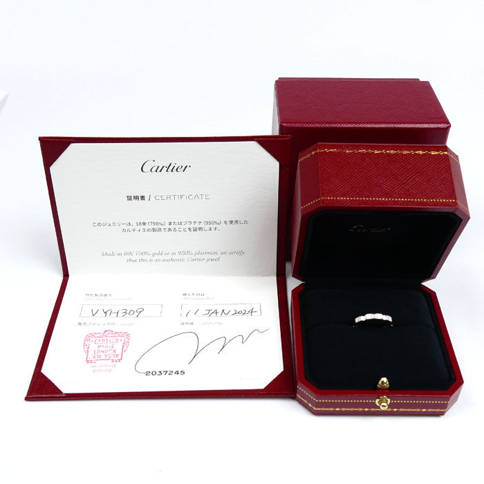CARTIER カルティエ K18WG ホワイトゴールド マイヨンパンテール 4P ダイヤ リング・指輪 B4080447 7号 47 3.6g レディース【中古】【美品】