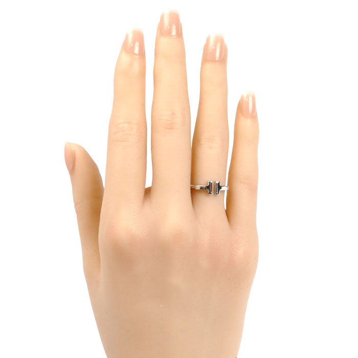 TIFFANY&Co. ティファニー K18WG ホワイトゴールド Tワイヤー リング・指輪 60148371 8号 3.0g レディース【中古】【美品】