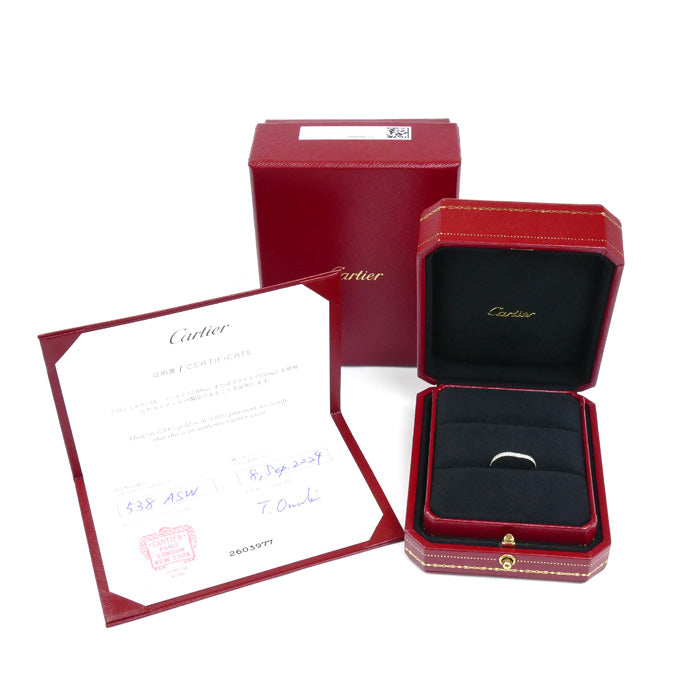 CARTIER カルティエ Pt950プラチナ バレリーナ カーブ ハーフエタニティ ダイヤ リング・指輪 B4093049 9号 49 3.0g レディース【中古】【美品】