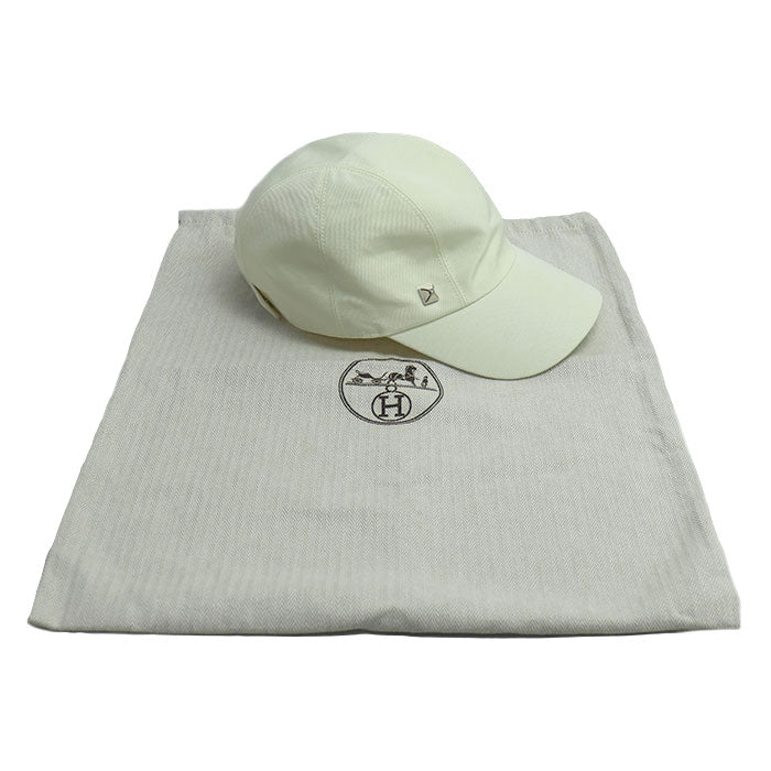 HERMES エルメス デイヴィス ドット メドール キャップ キャスケット エクリュ H251057N 91 58 レディース【中古】【美品】