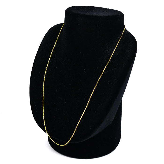 K18YG イエローゴールド ネックレス 喜平2面カット 1.1g 50cm レディース【中古】