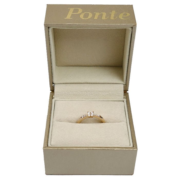 Ponte Vecchio ポンテヴェキオ K18PG ピンクゴールド リング・指輪 ダイヤモンド0.18ct 12号 3.0g レディース【中古】【美品】