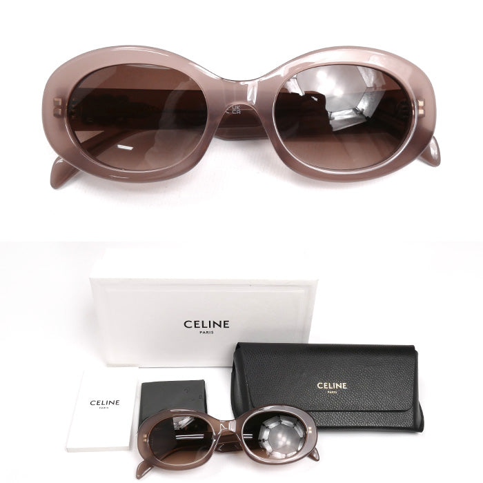 CELINE セリーヌ トリオンフ サングラス クリアパープル CL40194U 45F 52□22 145 レディース【中古】