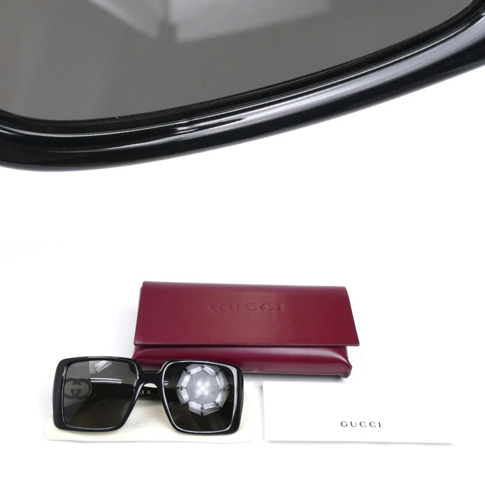 GUCCI グッチ スクエア サングラス ブラック GG1692SA 001 54□18-140 ユニセックス【中古】【美品】