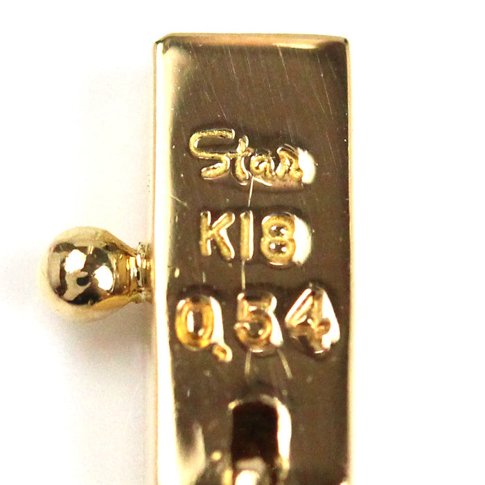 STAR JEWELRY スタージュエリー K18YG イエローゴールド ダイヤ ステーション ブレスレット ダイヤモンド0.54ct 4.4g 17.5cm レディース【中古】【美品】