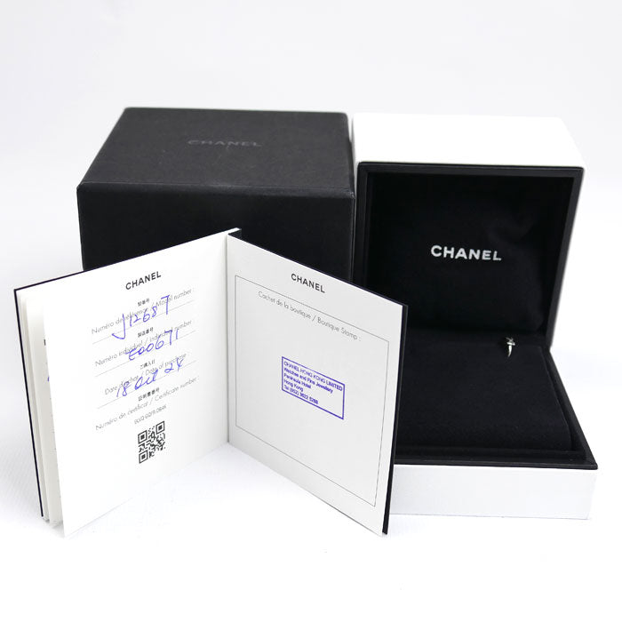 CHANEL シャネル K18WG ホワイトゴールド ココクラッシュ シングル ピアス J12687 1.7g レディース【中古】【美品】