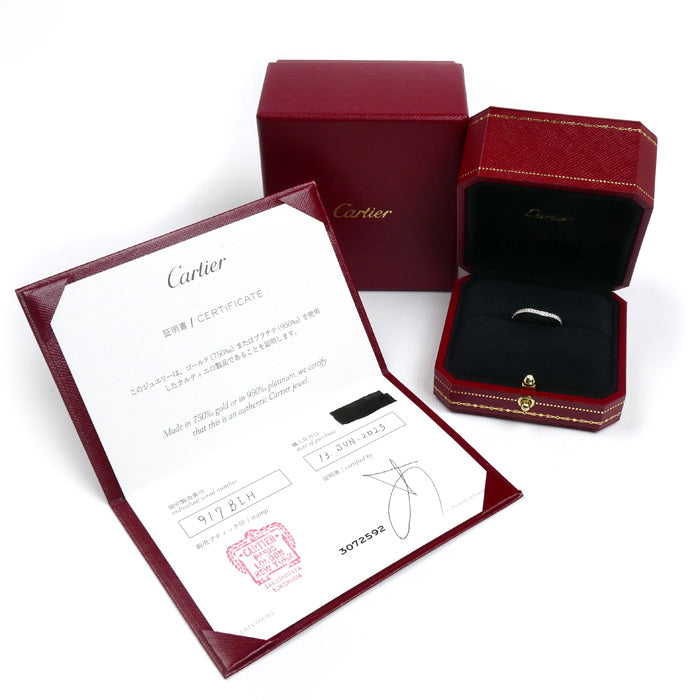 CARTIER カルティエ Pt950プラチナ バレリーナ カーブ ハーフエタニティ ダイヤ リング・指輪 B4093054 14号 54 3.2g レディース【中古】【美品】