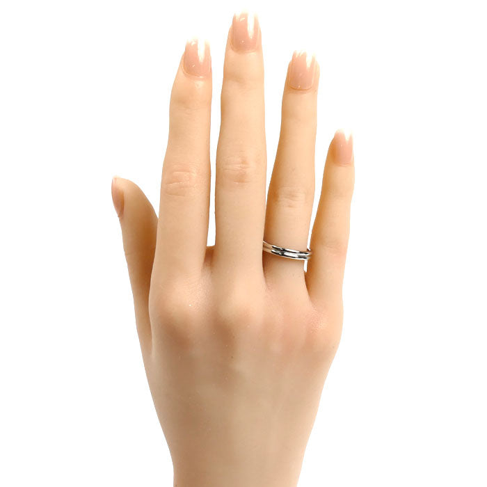 Boucheron ブシュロン Pt950プラチナ ゴドロン リング・指輪 JAL00113 13号 53 4.9g レディース【中古】【美品】