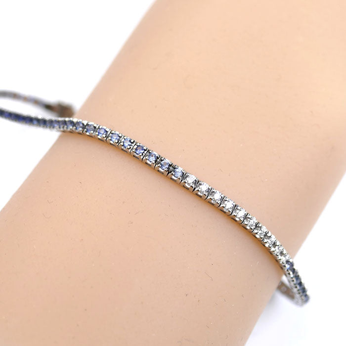 Damiani ダミアーニ K18WG ホワイトゴールド タイムレス クラッシコ アイスバーグ ブレスレット 20089703 サファイア ダイヤモンド 6.9g 19cm レディース【中古】【美品】