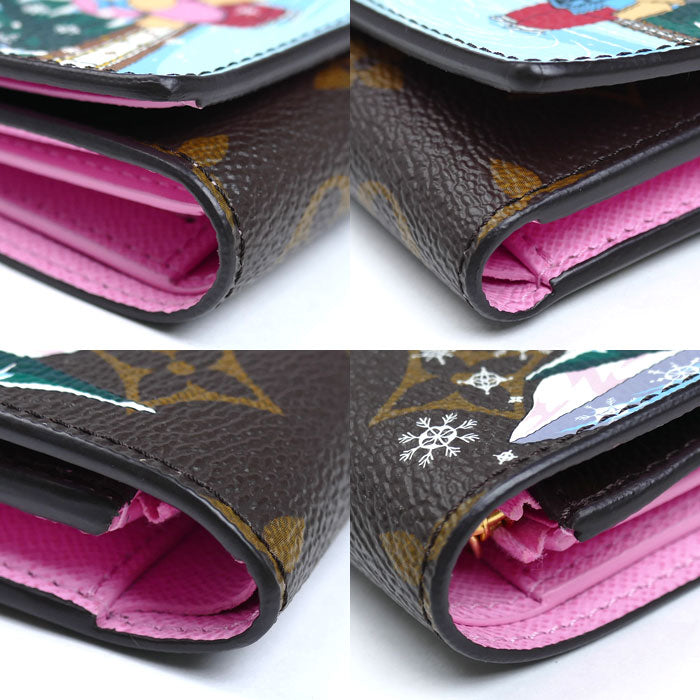 LOUIS VUITTON ルイ・ヴィトン ポルトフォイユヴィクトリーヌ コンパクトウォレット 三つ折り財布 モノグラム ブラウン/マルチ M82622 ICチップ レディース【中古】【美品】