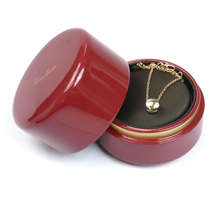 Pomellato ポメラート K18ゴールド ヌード プチ ホワイトトパーズ ネックレス 6.1g 38/40/42cm レディース【中古】【美品】