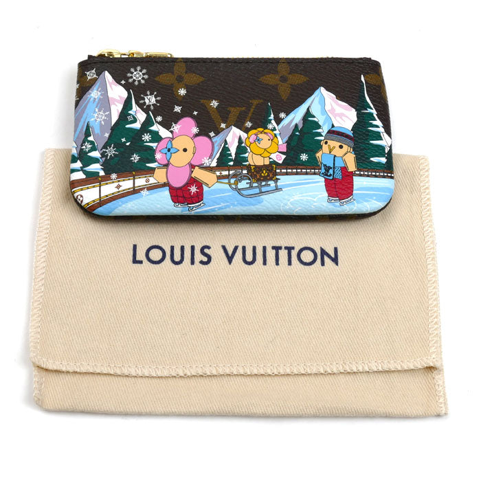 LOUIS VUITTON ルイ・ヴィトン ヴィヴィエンヌ ポシェットクレ コインケース モノグラム ブラウン×ピンク M82620 CT3283 レディース【中古】【美品】