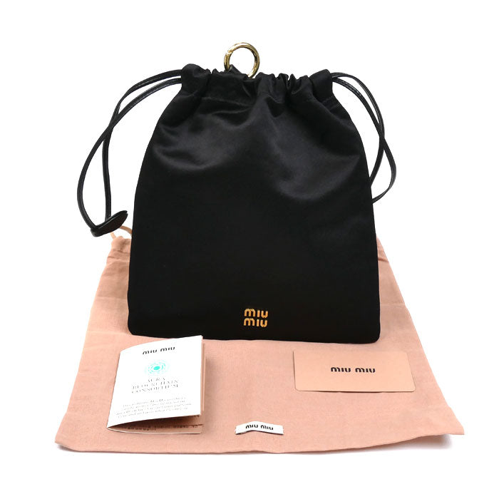 MIUMIU ミュウミュウ ダッチェス ポーチ ブラック 5NG010 2CTB F0002 レディース【中古】【美品】