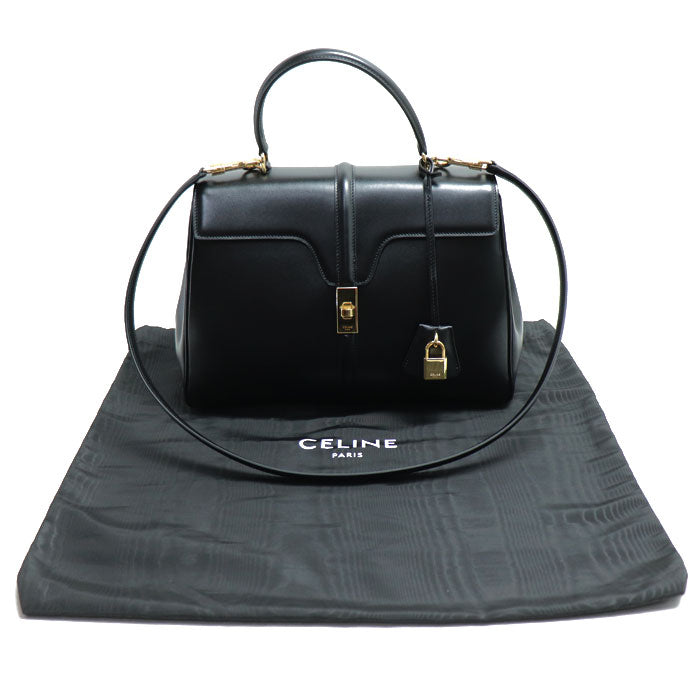 CELINE セリーヌ 16セーズ クラシック 2Way ハンドバッグ ブラック 187373BEY.38NO レディース【中古】【美品】