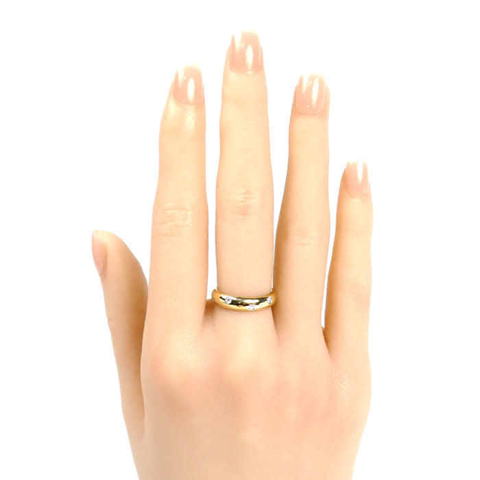 TIFFANY&Co. ティファニー K18YG/Pt950 ドッツ ダイヤ リング・指輪 8.5号 4.9g レディース【中古】