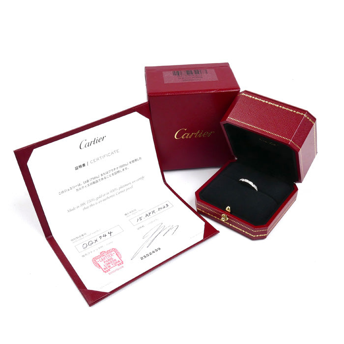 CARTIER カルティエ K18WG ホワイトゴールド マイヨンパンテール ハーフ ダイヤ リング・指輪 B4221049 9号 49 3.8g レディース【中古】【美品】